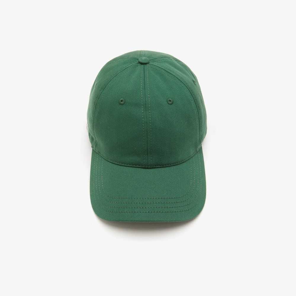 Green Lacoste Organic Cotton Twill Cap | ZOBDSF-073