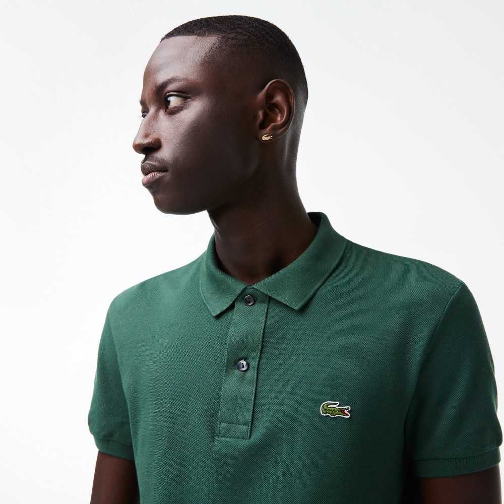 Green Lacoste Original L.12.12 Slim Fit Petit Pique Cotton Polo | MRAXUS-623