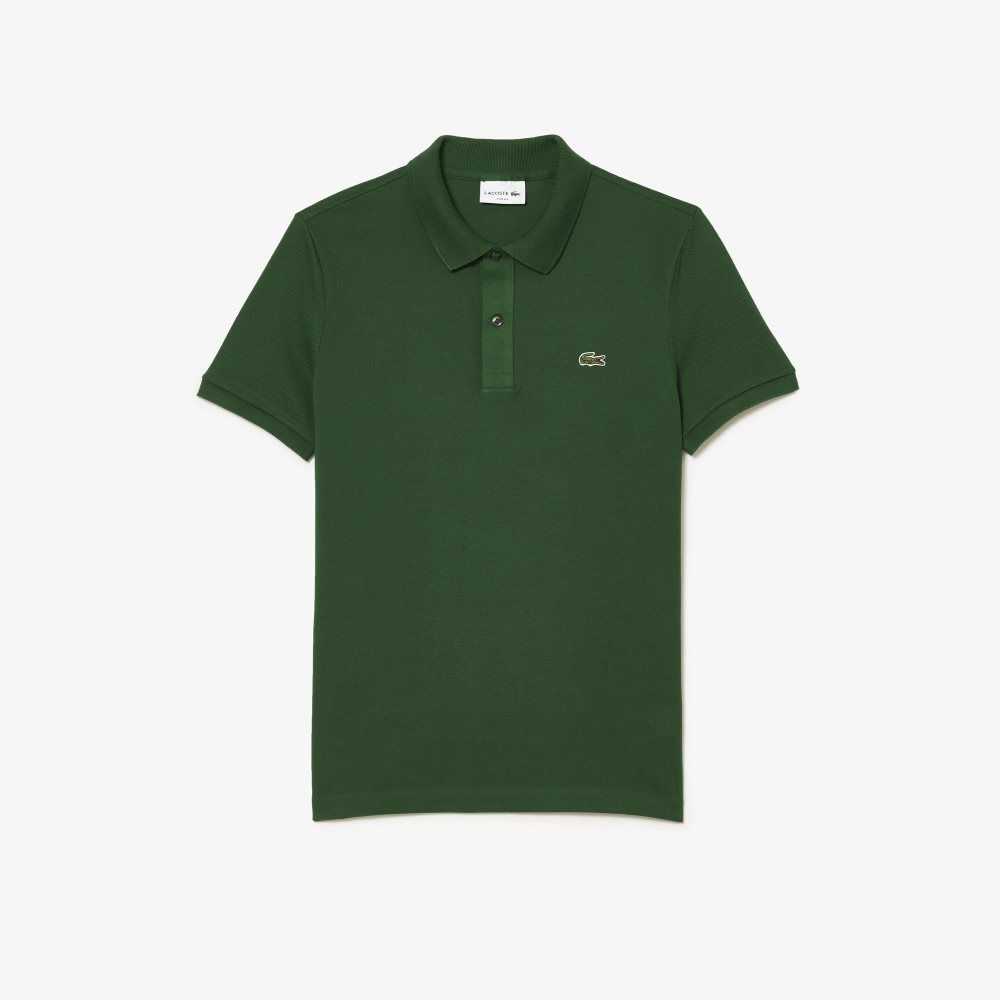 Green Lacoste Original L.12.12 Slim Fit Petit Pique Cotton Polo | WZDVQH-745