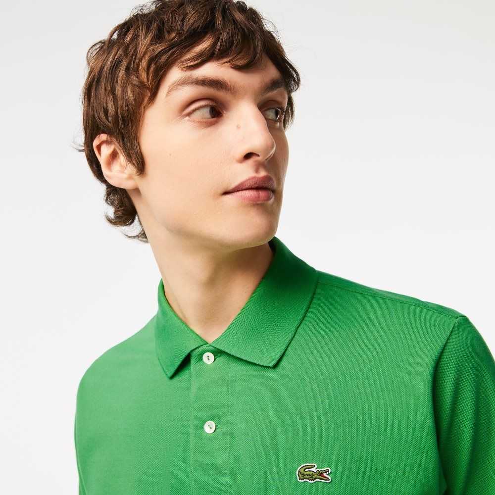 Green Lacoste Original L.12.12 petit pique cotton Polo | QOKEZM-985