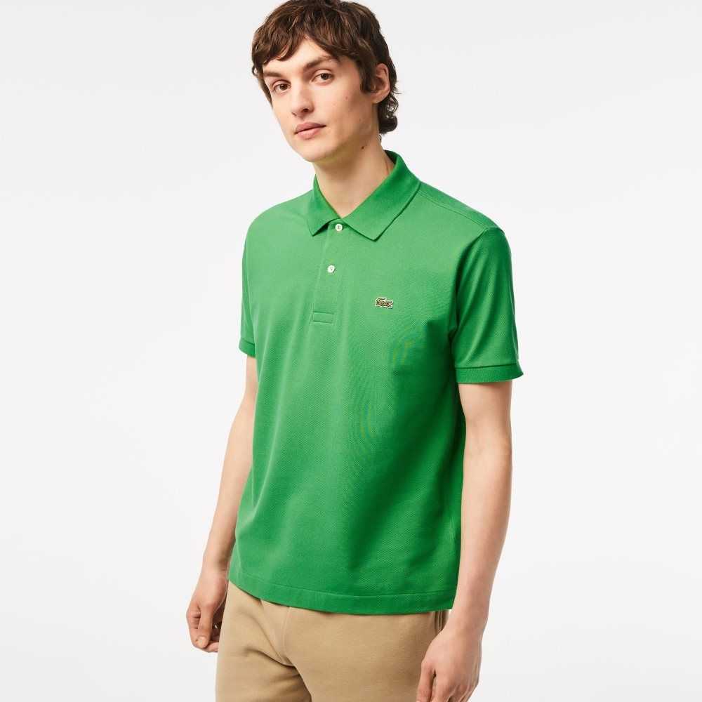 Green Lacoste Original L.12.12 petit pique cotton Polo | QOKEZM-985