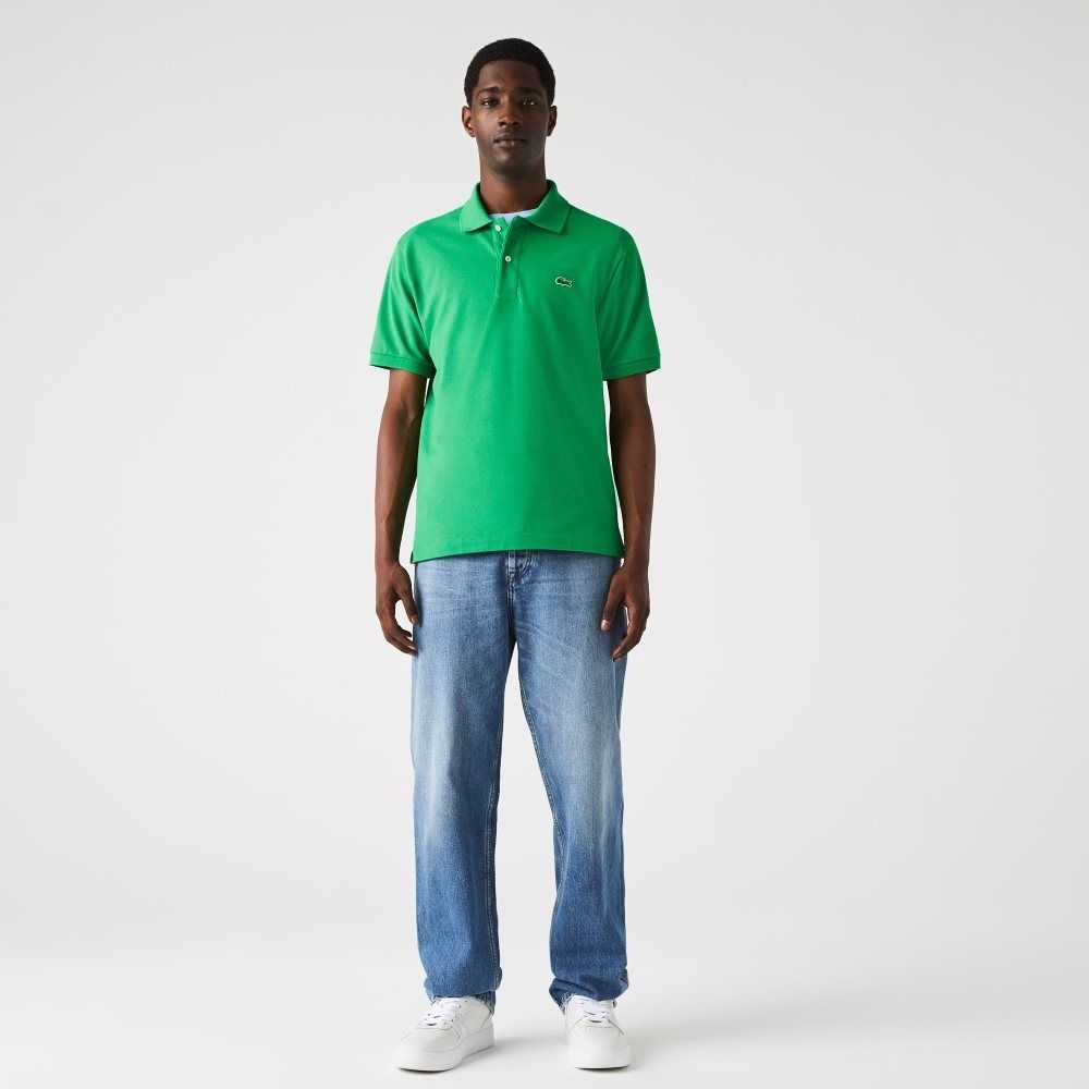 Green Lacoste Original L.12.12 petit pique cotton Polo | YZLBFN-913