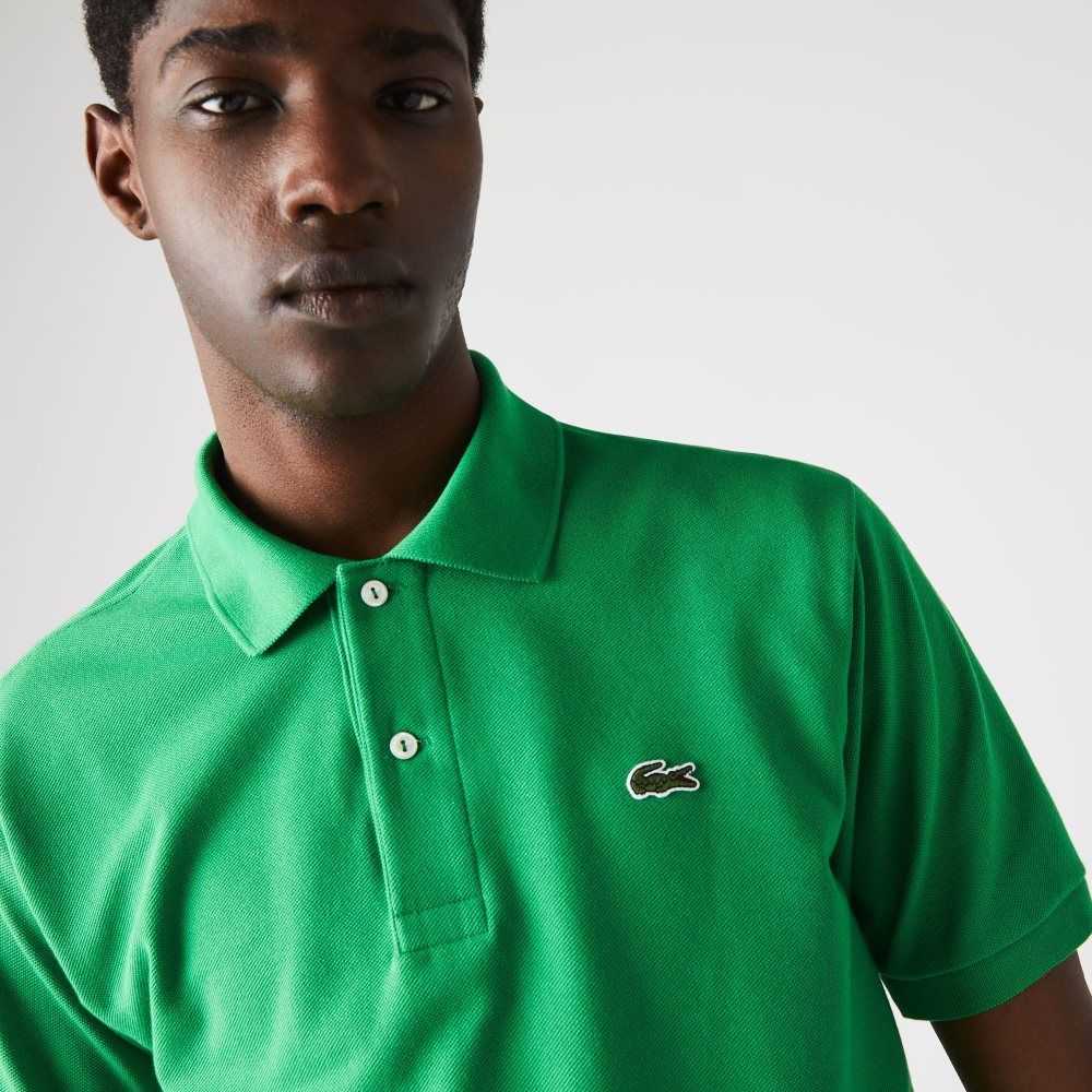 Green Lacoste Original L.12.12 petit pique cotton Polo | YZLBFN-913