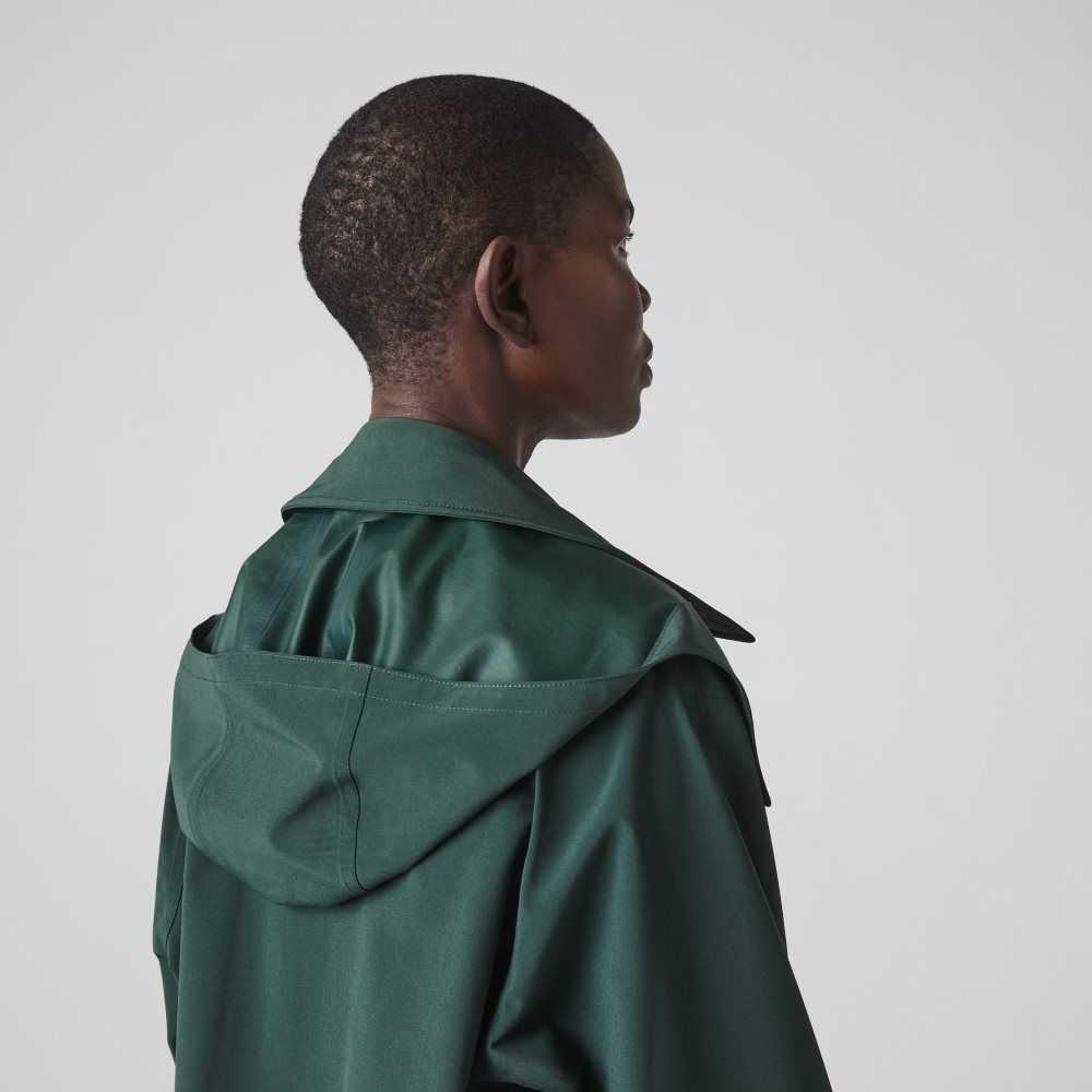 Green Lacoste Oversized Trench Coat | RFDNZA-754