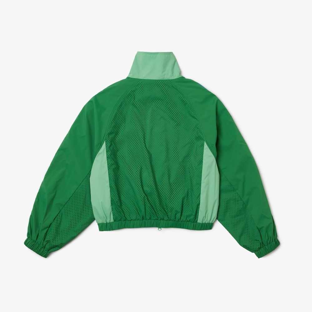 Green Lacoste Oversized Two-Tone Jacket | WOSCNY-067