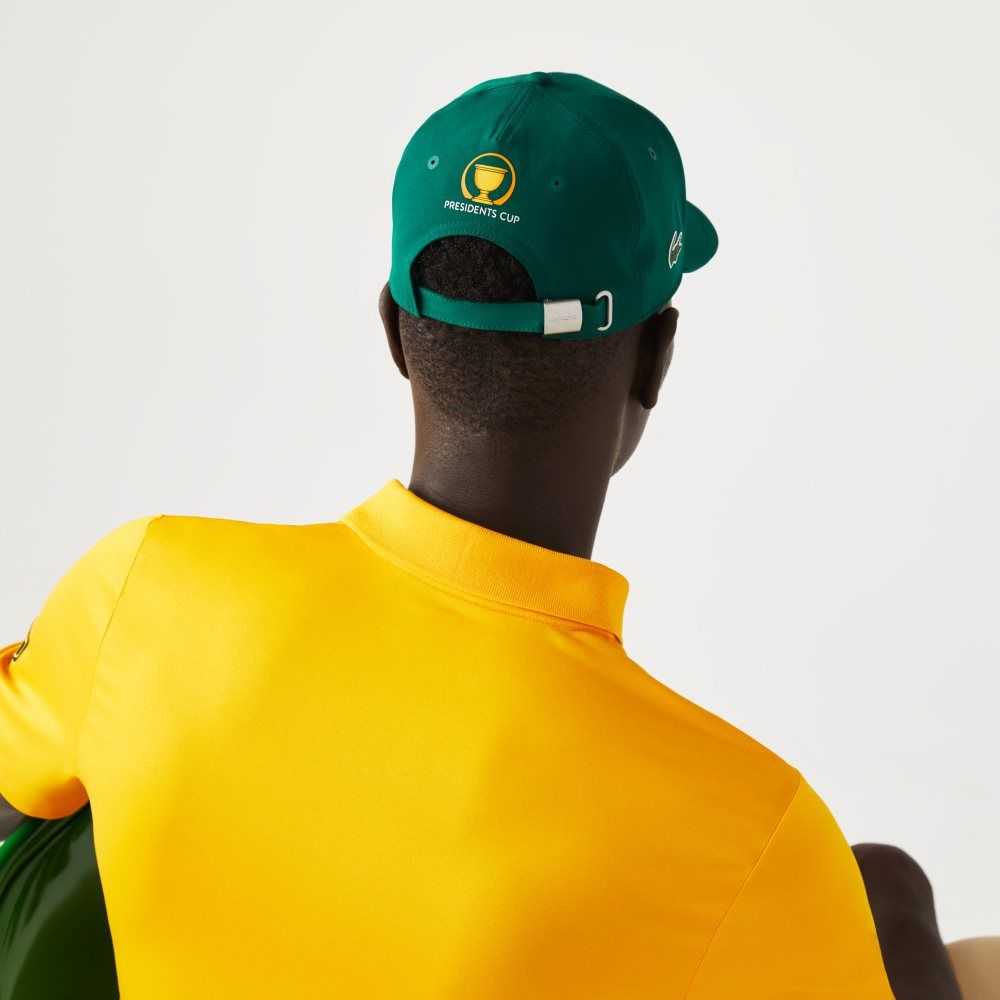 Green Lacoste Presidents Cup SPORT Stretch Taffeta Cap | VBUKOM-607