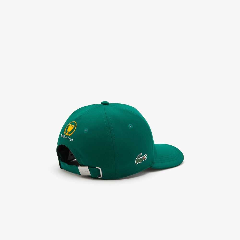 Green Lacoste Presidents Cup SPORT Stretch Taffeta Cap | VBUKOM-607