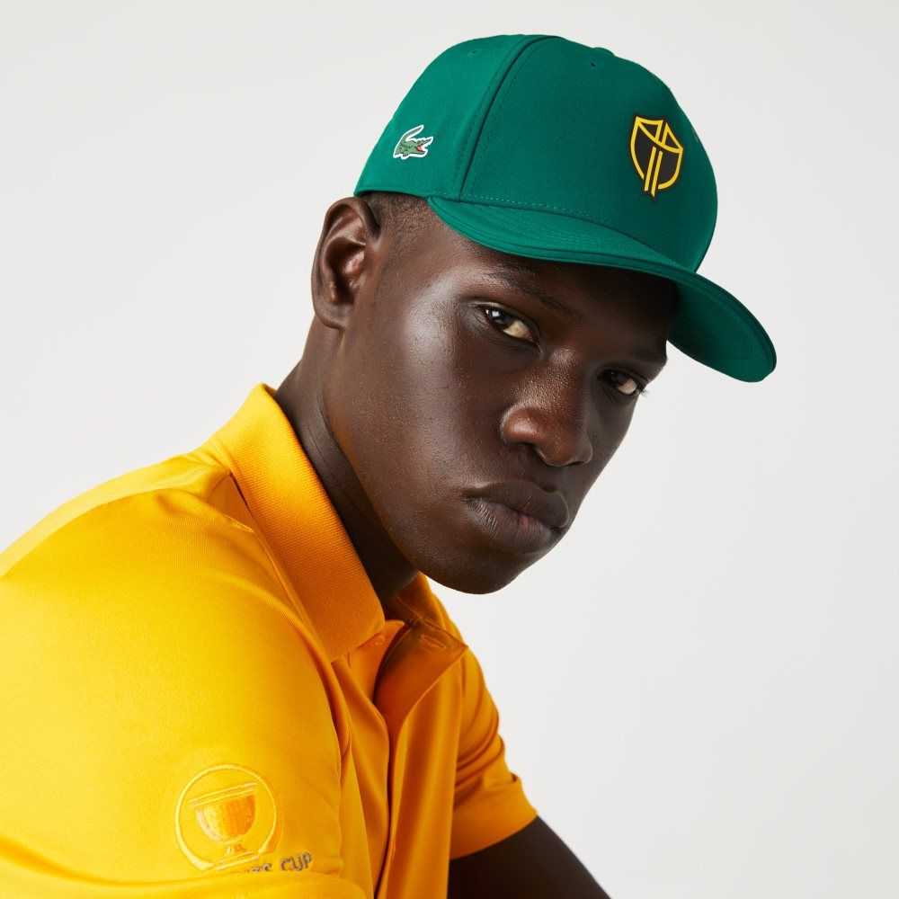 Green Lacoste Presidents Cup SPORT Stretch Taffeta Cap | VBUKOM-607