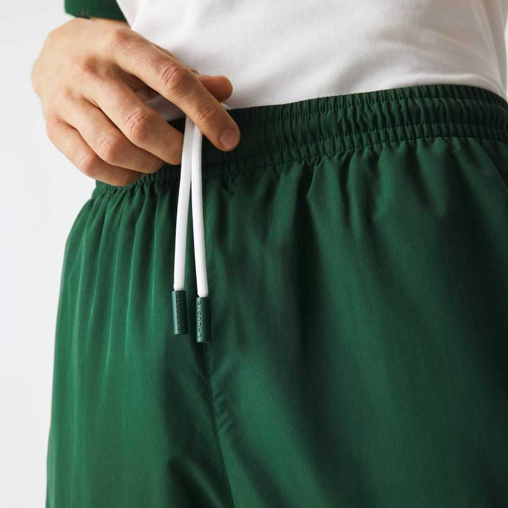 Green Lacoste Regular Fit Water-Repellent Trackpants | UHPTVB-902