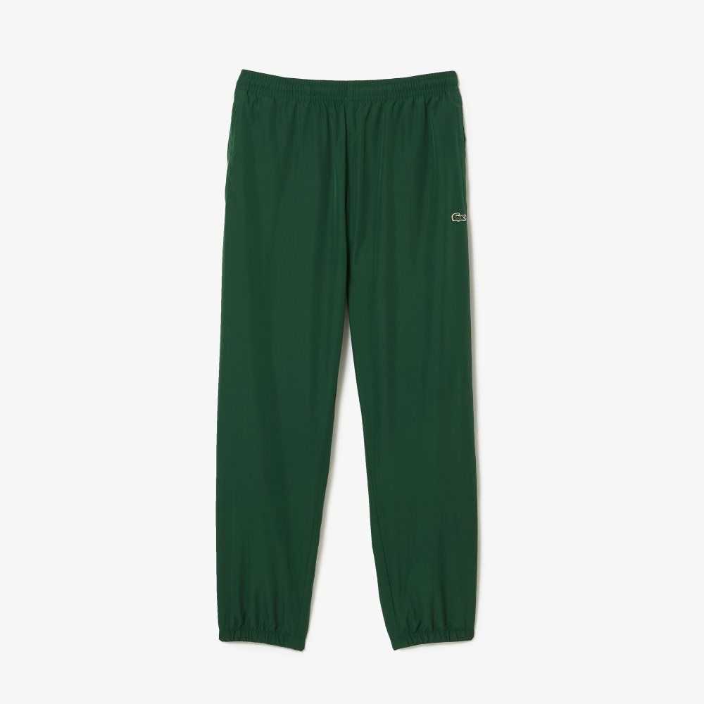 Green Lacoste Regular Fit Water-Repellent Trackpants | UHPTVB-902