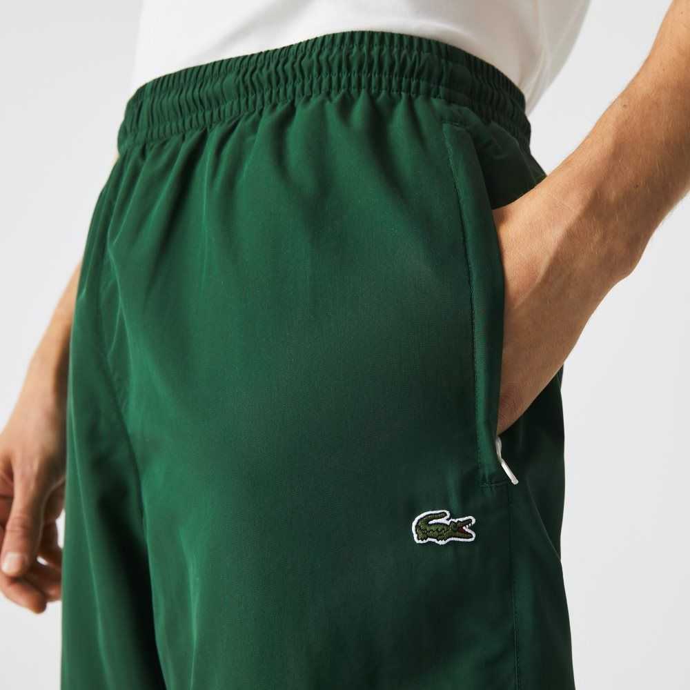 Green Lacoste Regular Fit Water-Repellent Trackpants | UHPTVB-902