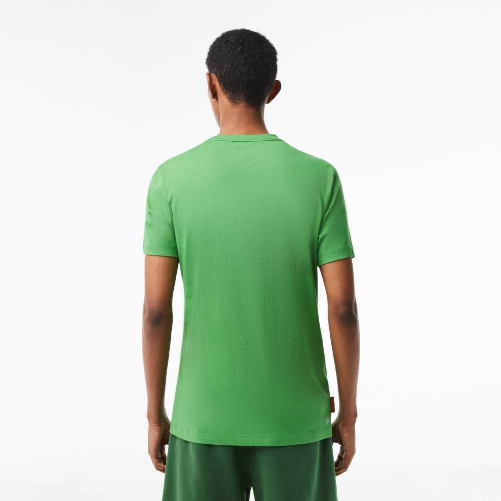 Green Lacoste SPORT Roland Garros Edition Logo T-Shirt | NKWCBM-017