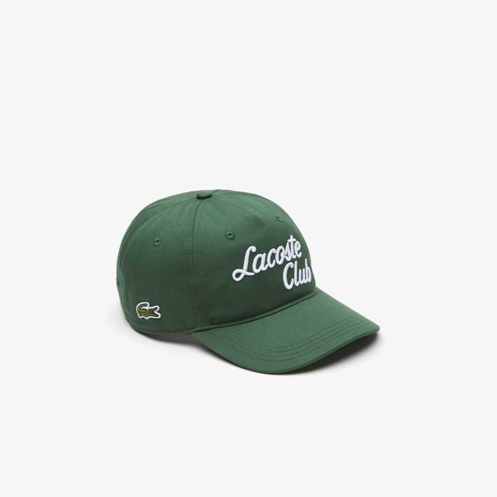 Green Lacoste SPORT Roland Garros Edition Twill Cap | TAPCNB-308