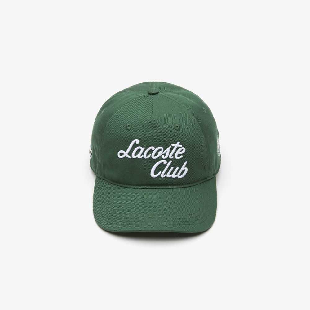 Green Lacoste SPORT Roland Garros Edition Twill Cap | TAPCNB-308