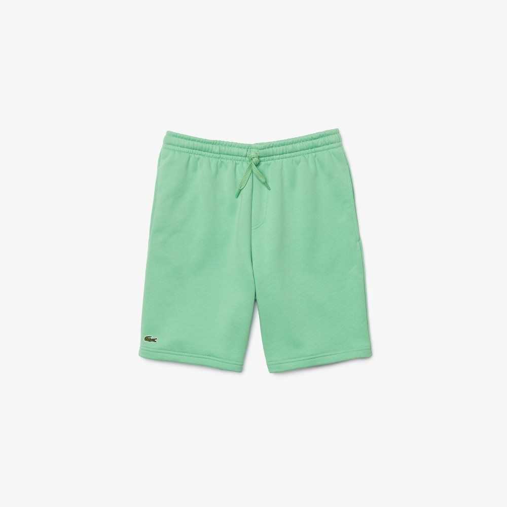 Green Lacoste SPORT Tennis Fleece Shorts | SJUDOY-364