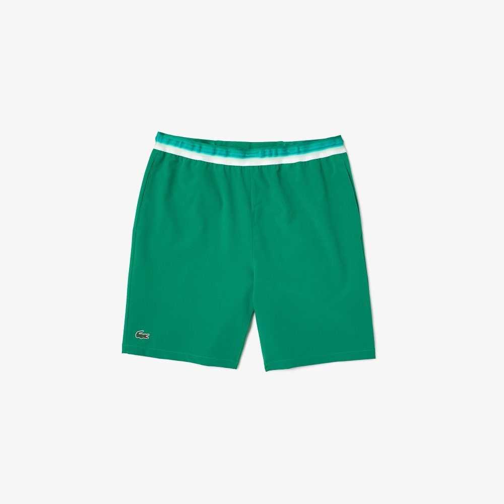 Green Lacoste SPORT x Novak Djokovic Light Stretch Shorts | FWGZLO-276