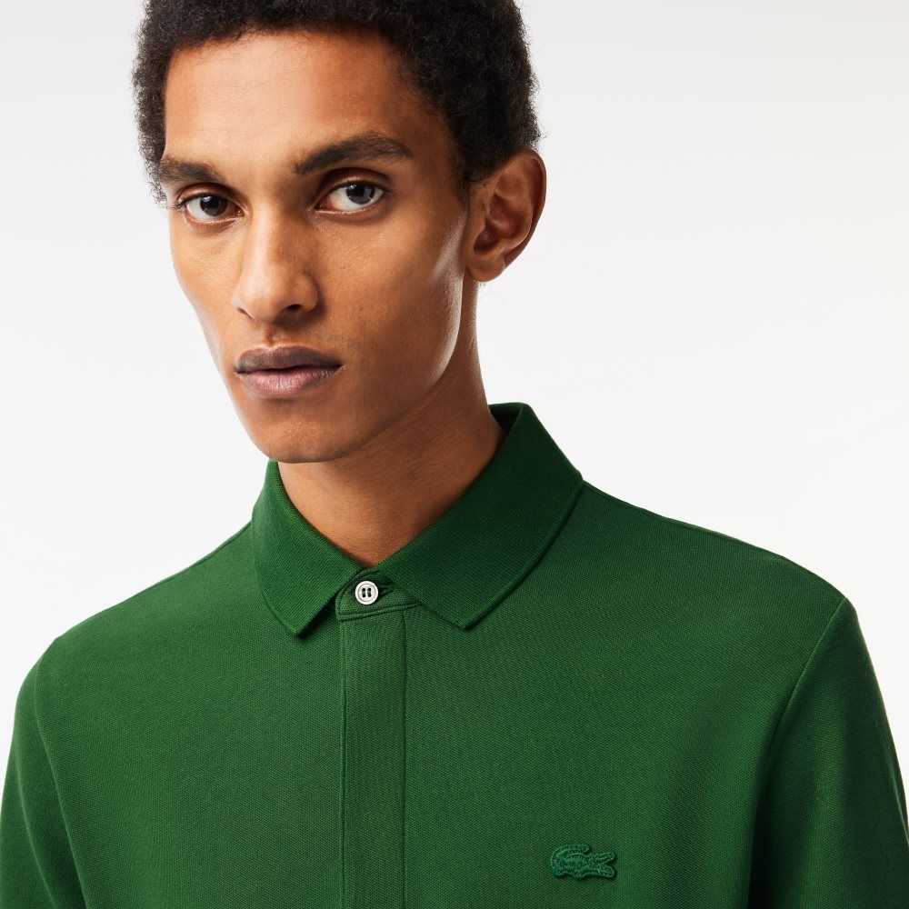 Green Lacoste Smart Paris Polo Stretch Cotton | CHQZVX-635