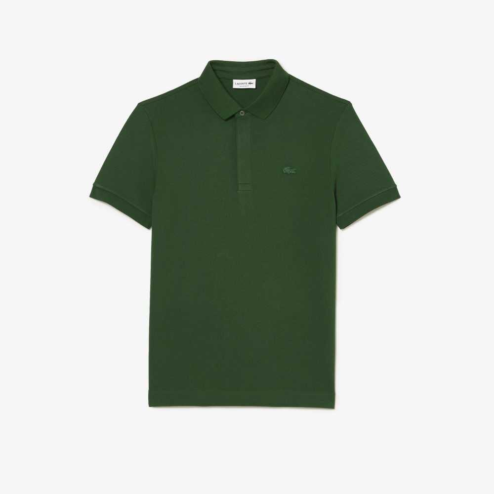 Green Lacoste Smart Paris Polo Stretch Cotton | CHQZVX-635