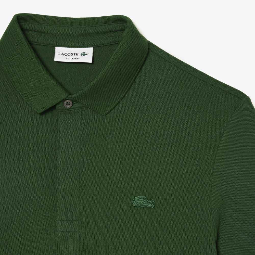 Green Lacoste Smart Paris Polo Stretch Cotton | CHQZVX-635