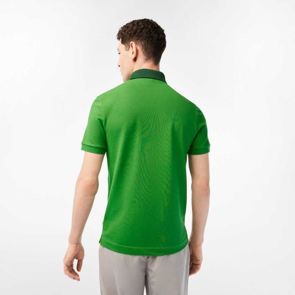 Green Lacoste Smart Paris Polo with cotton Petit Pique | RKHITZ-413