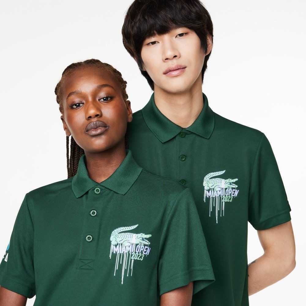 Green Lacoste Sport Miami Open Edition Pique Polo | MZSPYD-327