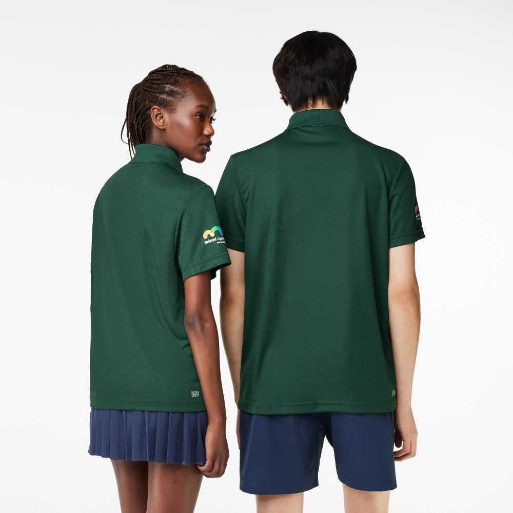 Green Lacoste Sport Miami Open Edition Pique Polo | MZSPYD-327