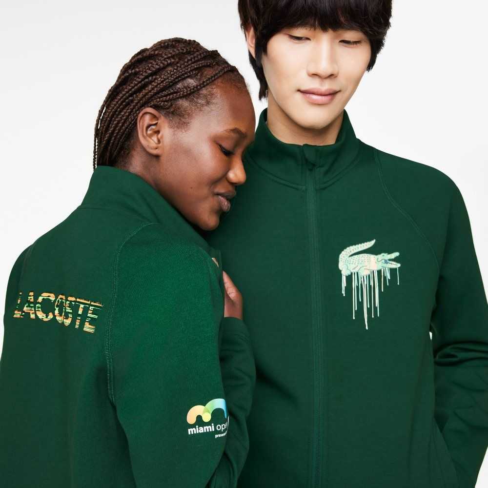 Green Lacoste Sport Miami Open Edition Sweatshirt | ZXPMBR-046