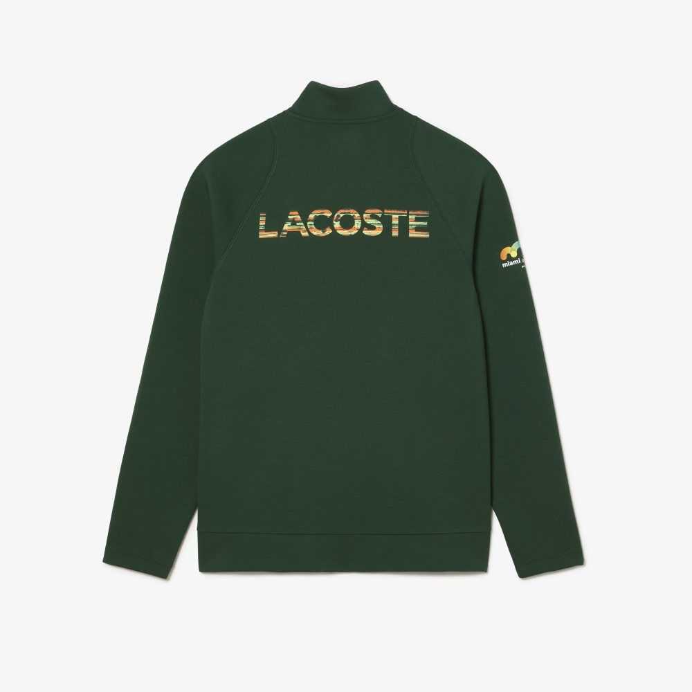 Green Lacoste Sport Miami Open Edition Sweatshirt | ZXPMBR-046