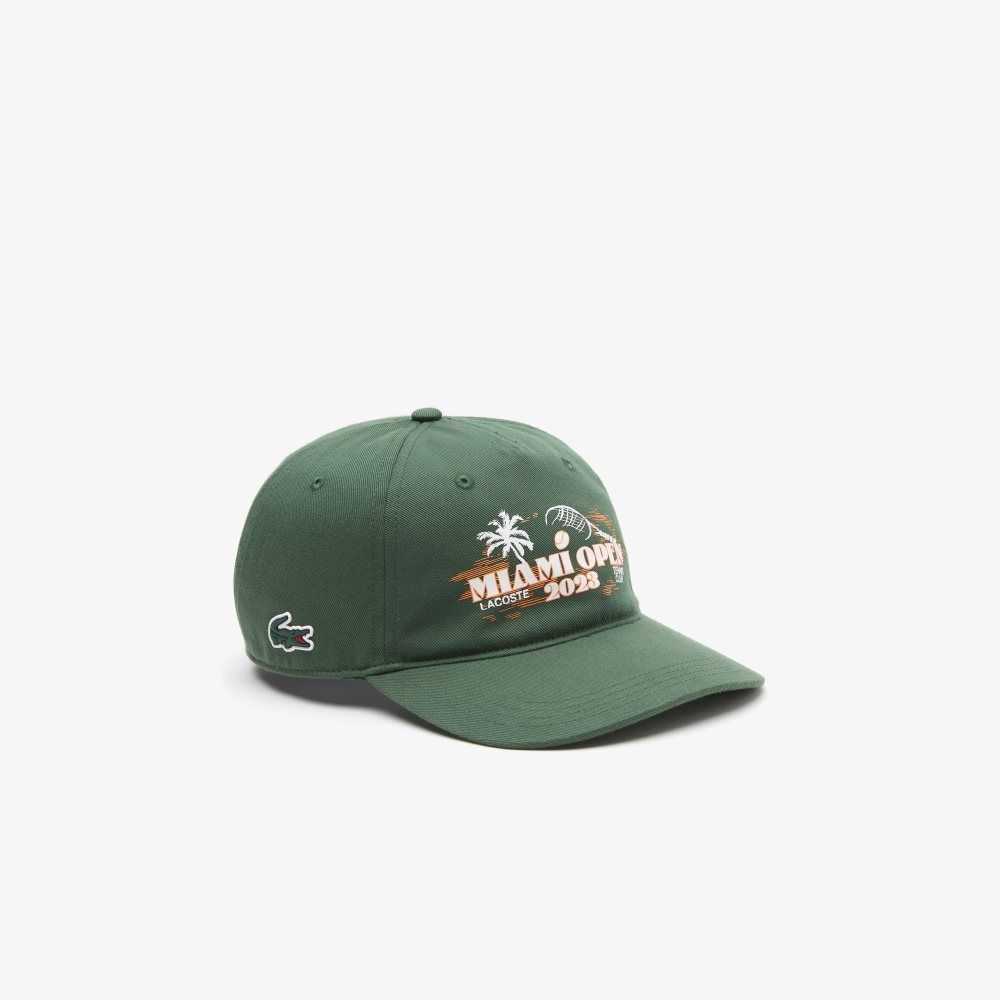 Green Lacoste Sport Miami Open Edition Twill Cap | ZLCBTN-763