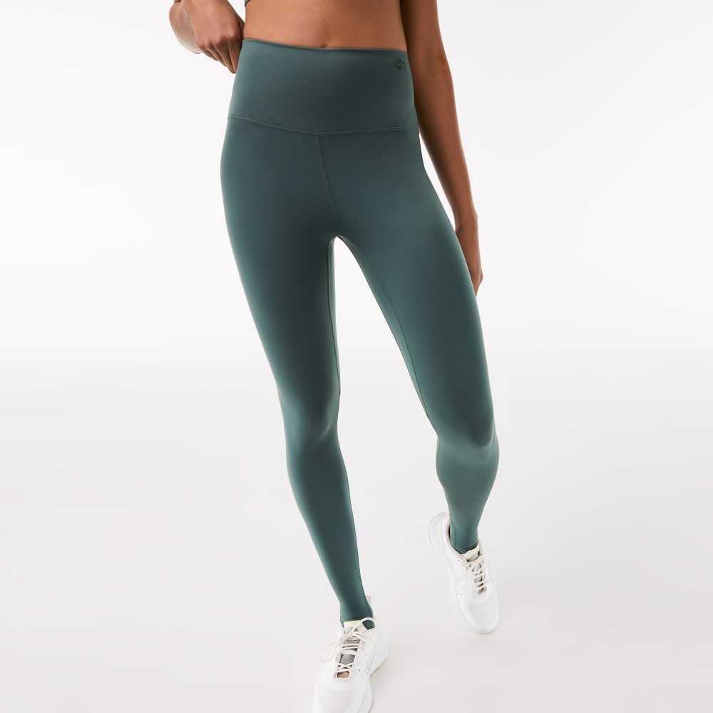 Green Lacoste Stirrup Leggings | UTKSLJ-627