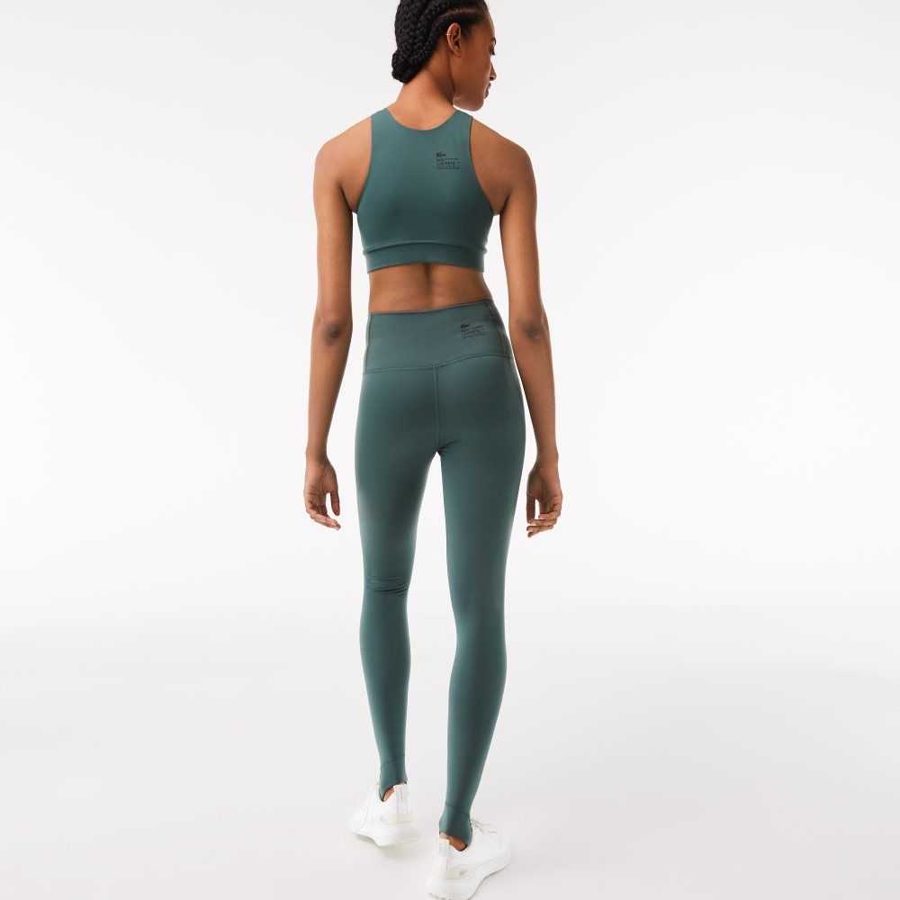 Green Lacoste Stirrup Leggings | UTKSLJ-627