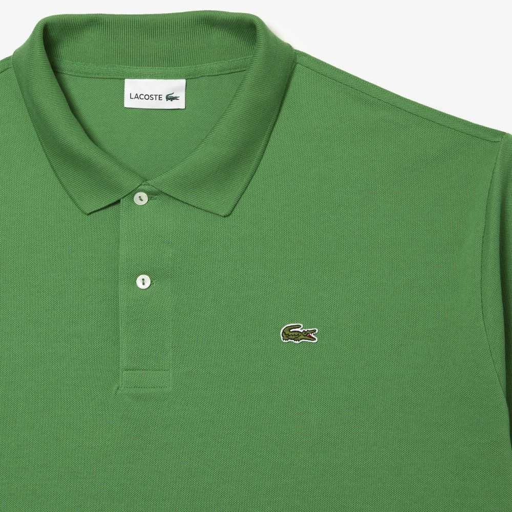 Green Lacoste Tall Fit Cotton Petit Pique Polo | FEARSZ-045