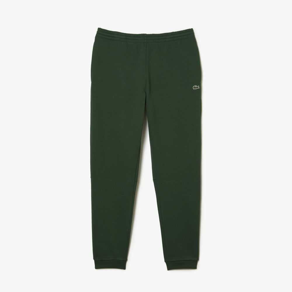 Green Lacoste Tapered Fit Fleece Trackpants | GULRAZ-415