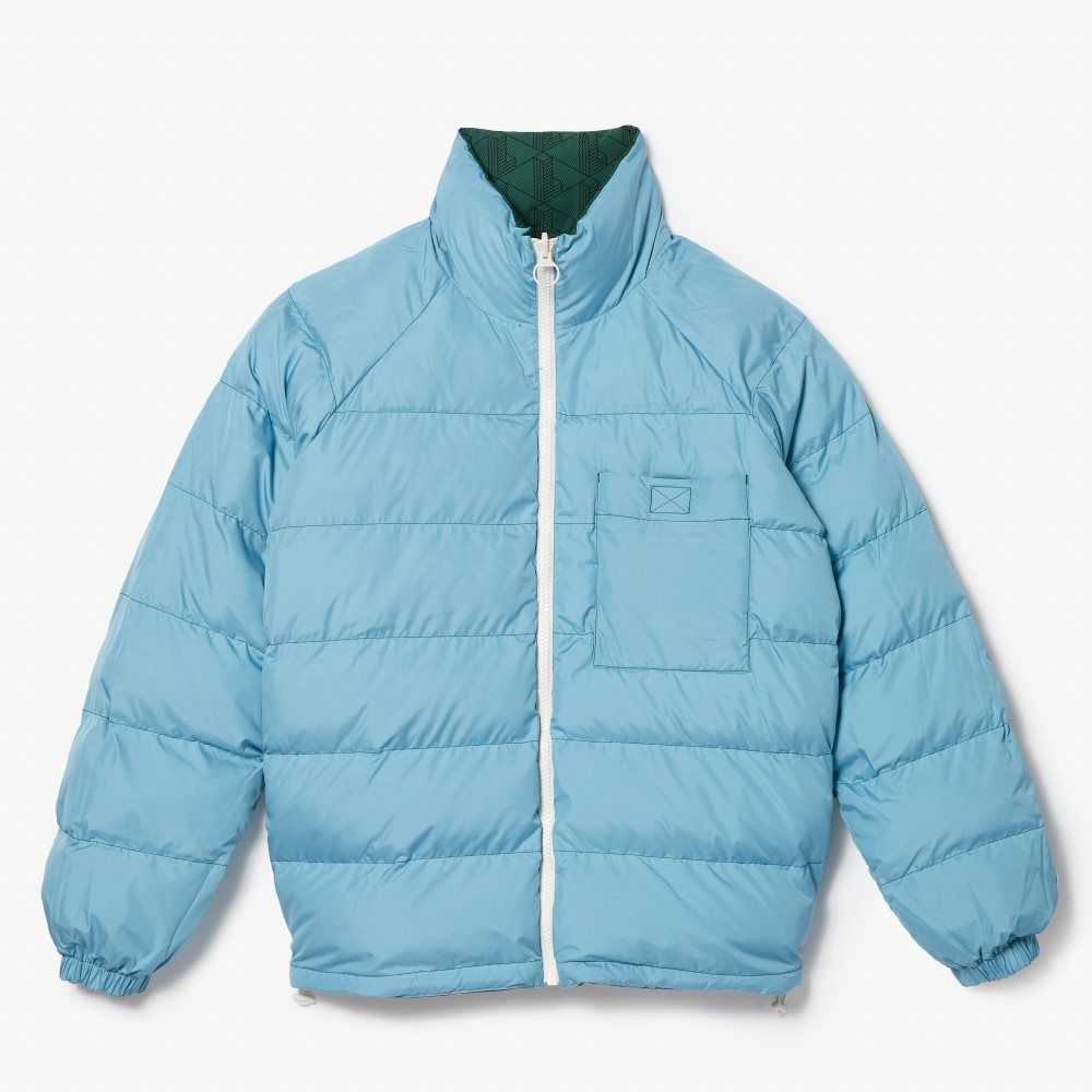 Green Lacoste Water-Repellent Reversible Jacket | RBJMQN-604