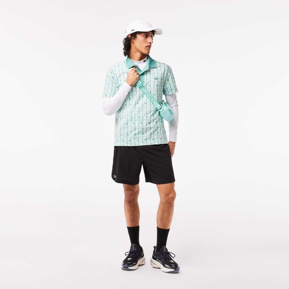 Green / Light Green Lacoste Movement Two-Tone Printed Polo | WDLYFA-627