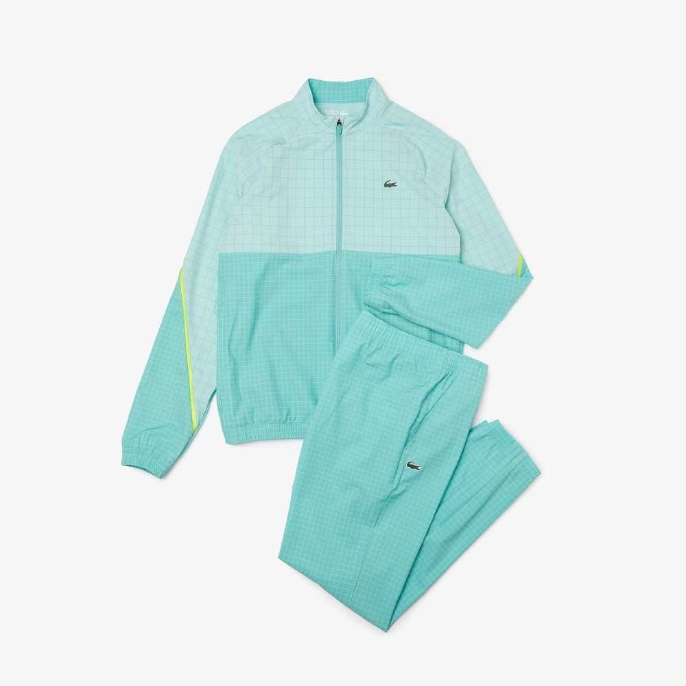 Green / Light Green Lacoste Tennis x Novak Djokovic Jogger Set | DMXZOY-914