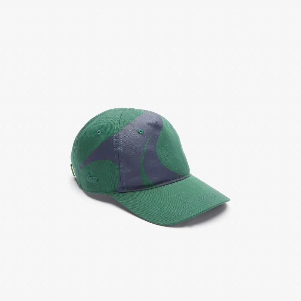 Green / Navy Blue Lacoste SPORT x Theo Curin Organic Cotton Cap | IESQLF-483