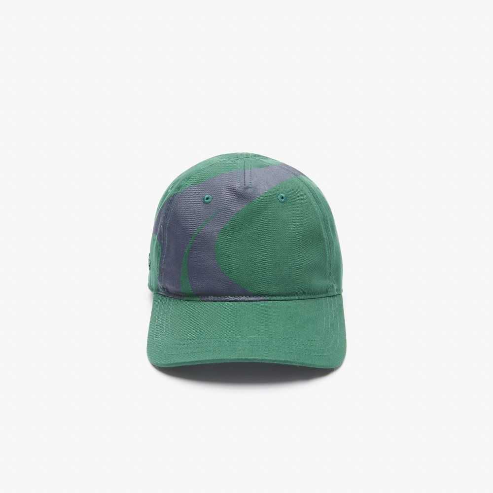 Green / Navy Blue Lacoste SPORT x Theo Curin Organic Cotton Cap | IESQLF-483