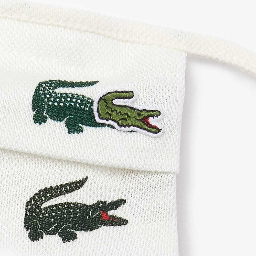 Green / White Lacoste L.12.12 Cotton Face Masks 3-Pack | BWHLRN-783