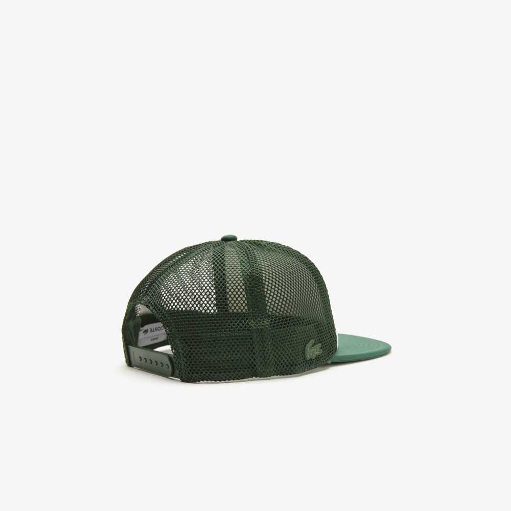 Green / White Lacoste Mesh And Neoprene Cap | GDRBPA-386