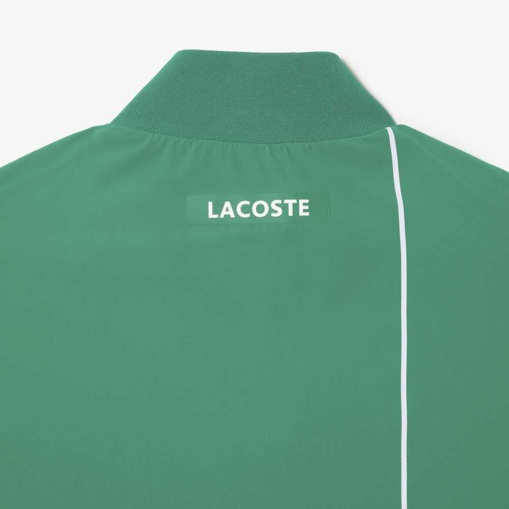 Green / White Lacoste SPORT x Novak Djokovic Ceremony Jacket | VJTKMO-327