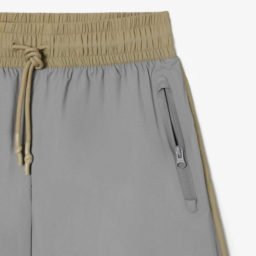 Grey / Beige Lacoste Two-Tone Bermuda Shorts | HUEXDJ-761