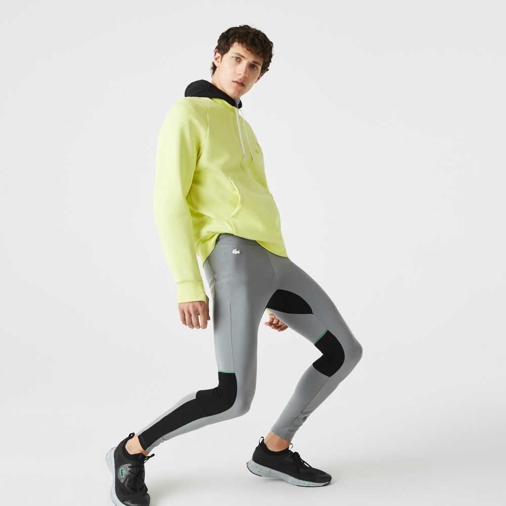 Grey Chine / Black / White Lacoste SPORT Leggings | VEGTNF-083