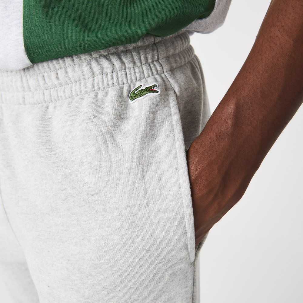 Grey Chine / Blue / Green Lacoste Colorblock Cotton Fleece Blend Jogging Pants | ISVBEY-134