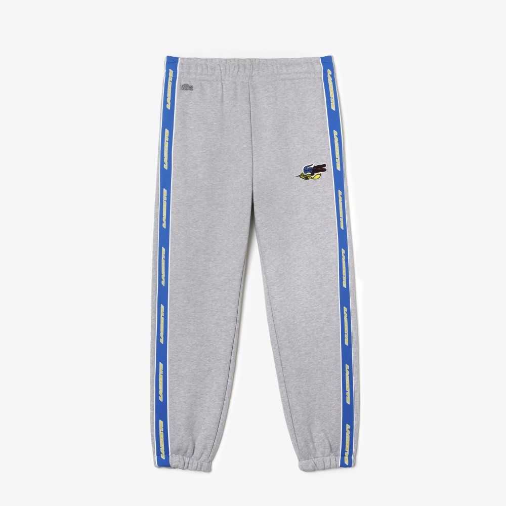 Grey Chine Lacoste Branded Band Trackpants | HRYEMW-829