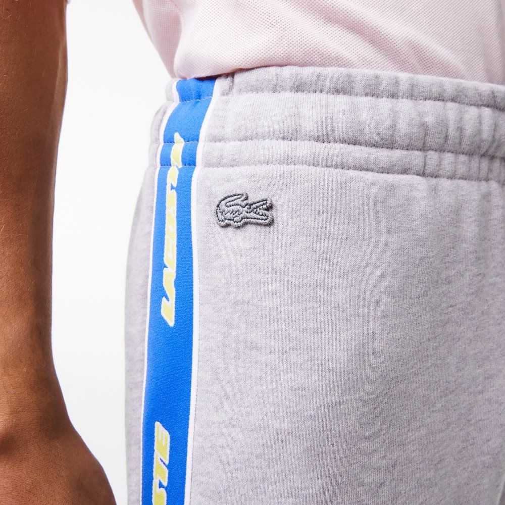 Grey Chine Lacoste Branded Band Trackpants | HRYEMW-829