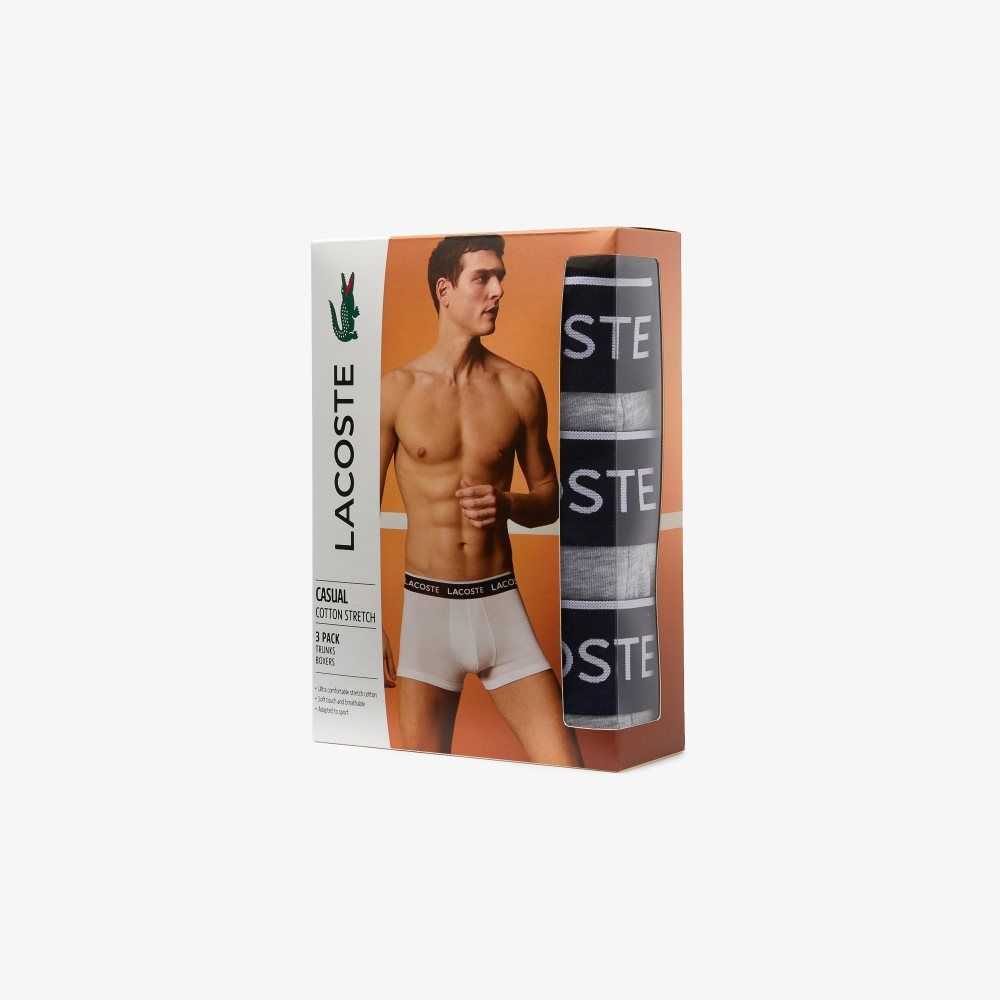 Grey Chine Lacoste Casual Boxer Brief 3-Pack | HEBJCY-436