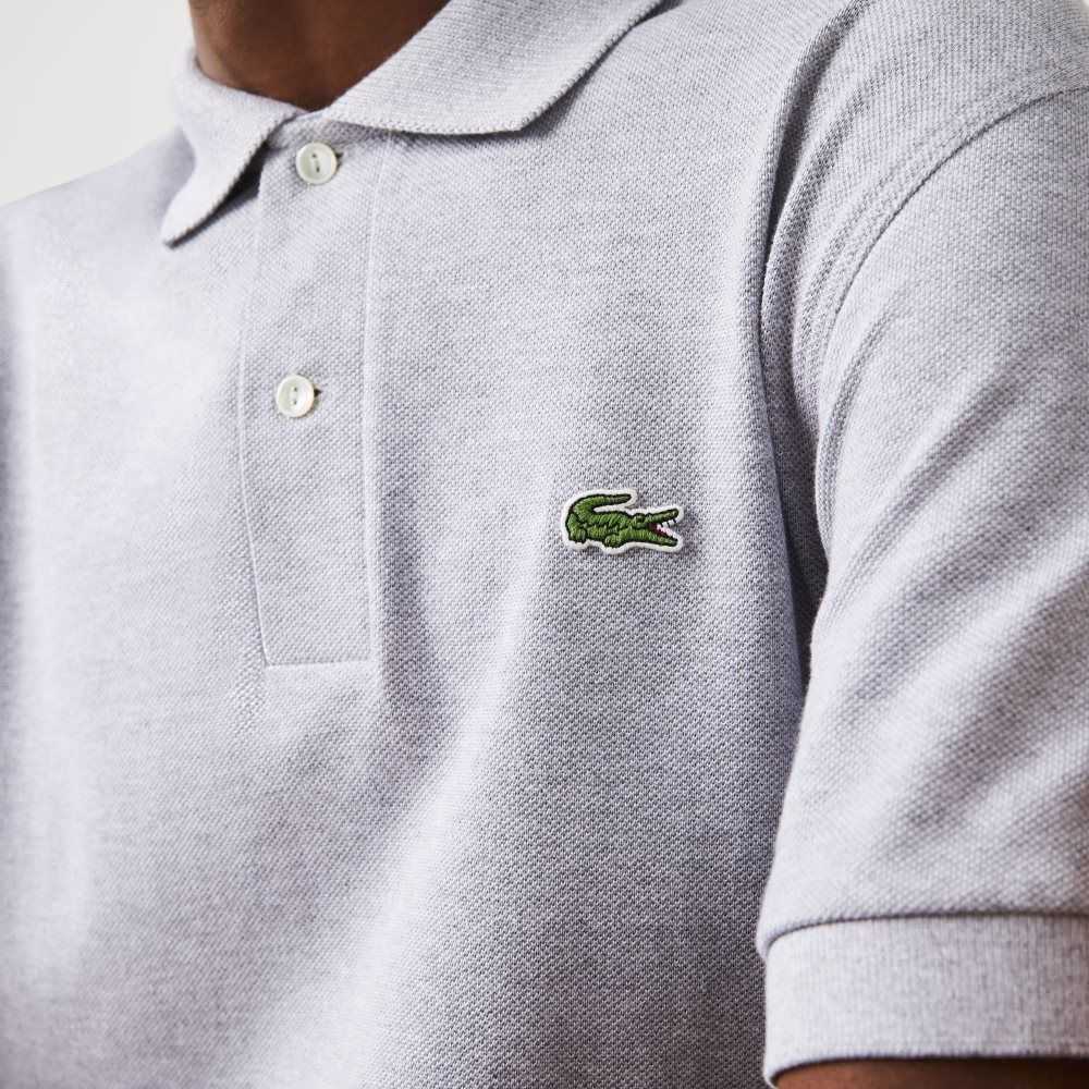 Grey Chine Lacoste Classic Fit Heavy Cotton Pique L.12.21 Polo | BWOLUM-275