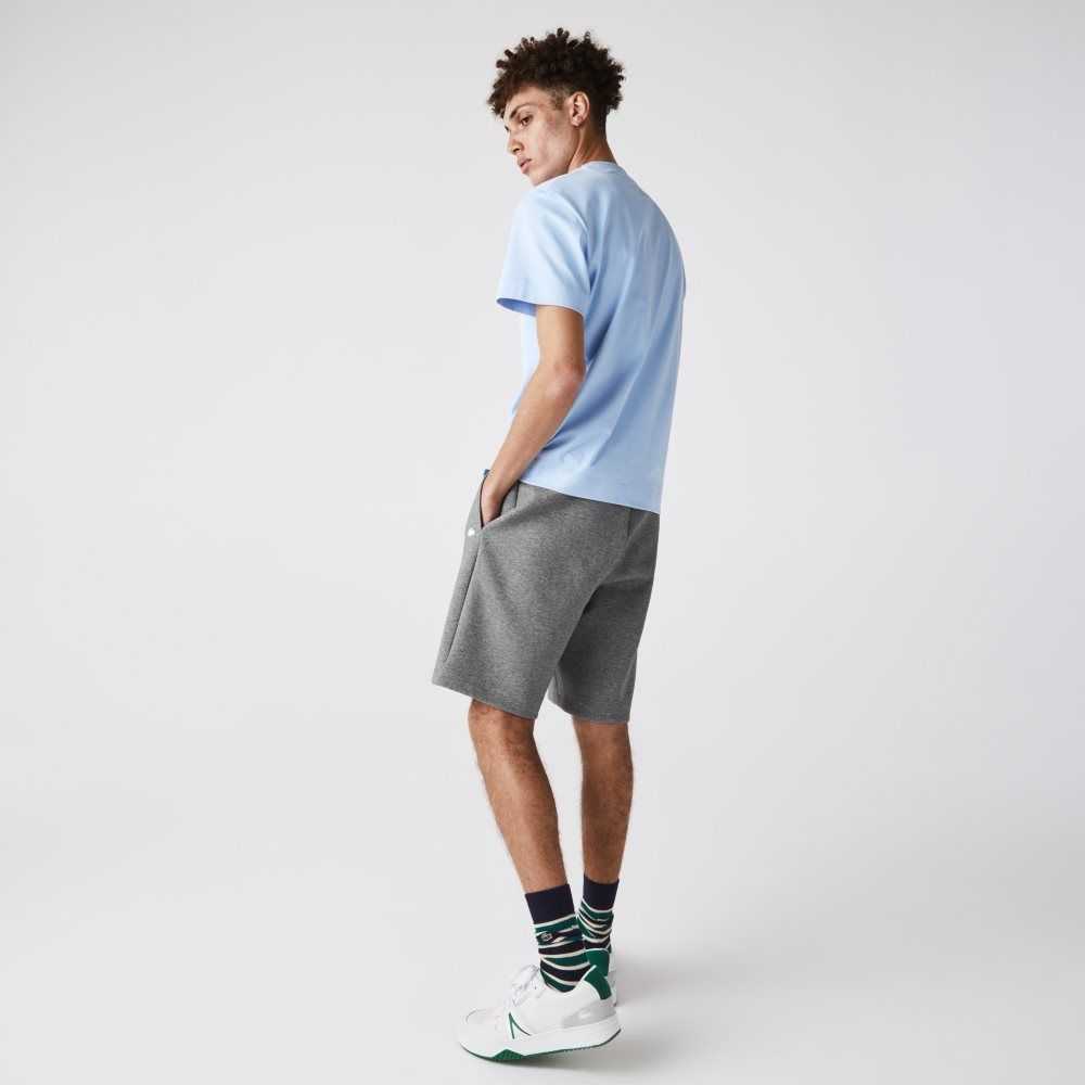 Grey Chine Lacoste Cotton Blend Bermuda Shorts | KAYJOD-029