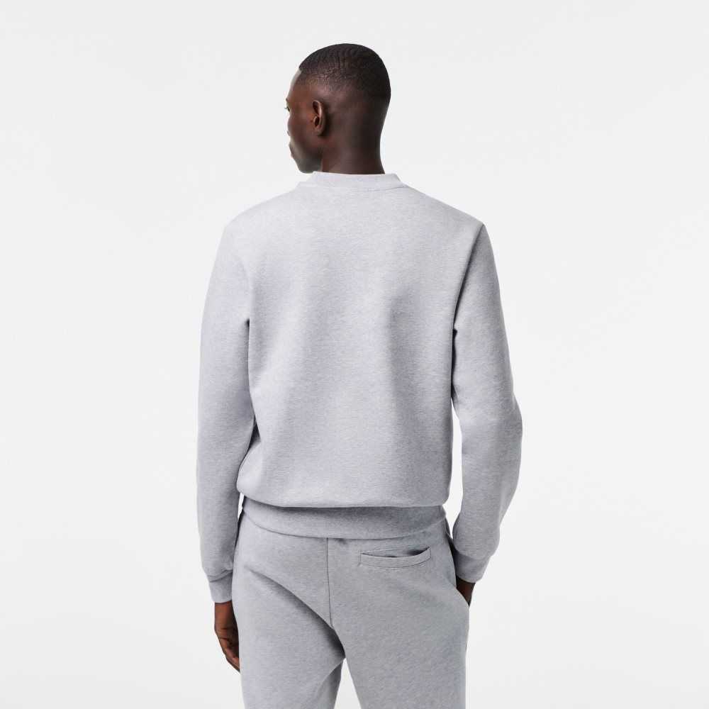 Grey Chine Lacoste Organic Brushed Cotton Sweatshirt | KWYLSR-052